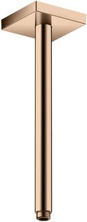 hansgrohe Deckenanschluss 300mm, polished red gold, eckig