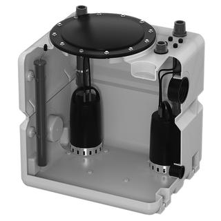 Grundfos Sammelbehälter DUOLIFT 270.40.CC/KP, m. Partikelg 10mm, 2 Pump