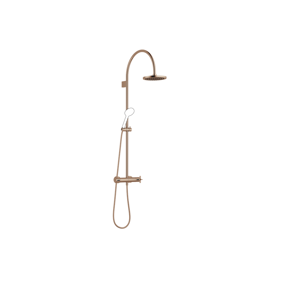 Artikelbild 1 des Artikels „Dornbracht Duschgar. VAIA S-Pipe FlowRe. Stichm. 150mm, Ausl. 452mm, bron geb. Bronze gebürstet“