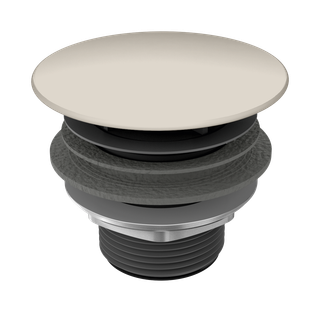 Kaldewei Permanentablaufventil 3904 warm grey10, runder, emaillierter Deckel