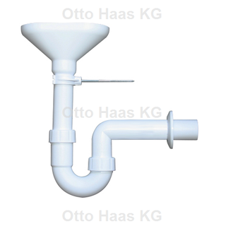 HAAS Trichter-Siphon DN 40, f Leckwasser, Polypropylen, weiß