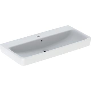 Geberit Aufsatz-Waschtisch Renova Plan 100x48cm, Hahnl. mit., m Überlauf, weiß