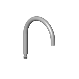 DO Auslauf ERSATZTEILE 90282216302 D 23 x 200 mm, 7 l/min. Platin gebürstet
