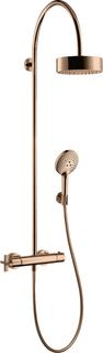 hansgrohe Showerpipe Axor Citterio m Therm., Kopfbr., 180mm, 1j, pol. r gol