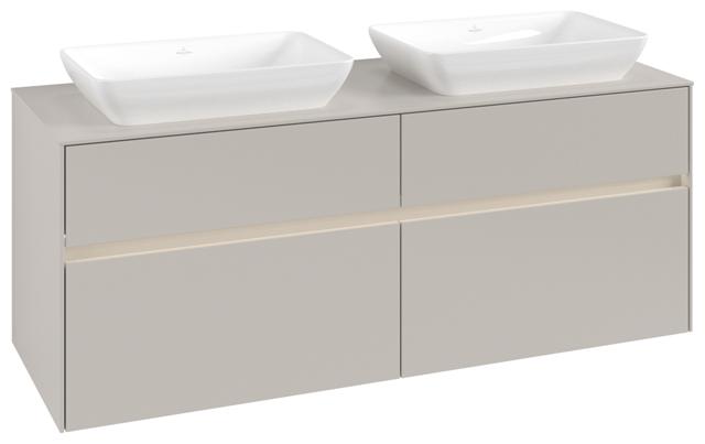 Artikelbild 2 des Artikels „V&B Waschtischunterschrank Collaro 140x54,8x50cm, f 2 WT, LED 10,4 W, soft soft grey“