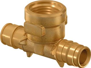Uponor T-Stück Q&E PL 25x1/2" IGx25mm, Messing