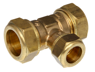 AIPS T-Stück VSH Super S1221 18x15x18mm, Messing, reduziert