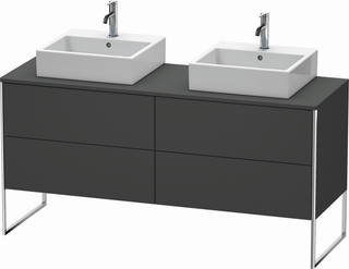 Duravit Waschtisch-Unterschrank XSquare 160x54,8x77,8cm, graph m, Ahorn rechts
