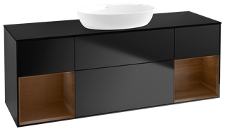 V&B Waschtisch-Unterschrank Finion 160cm, Pl bla m, Reg wal ven, bla m Lac