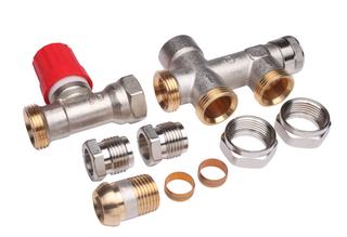 Danfoss Steigrohrventil-Set RA-K R 1/2xG 3/4 A, für Zweirohranlagen
