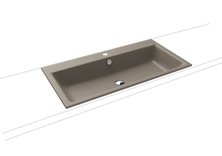 Kaldewei Einbau-Waschtisch PURO 3152 90x46cm, 1 Hahnl., sw, P-E, warm grey60