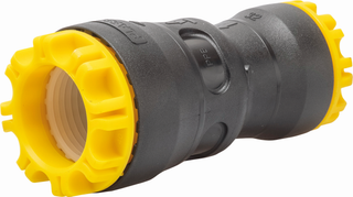 Plasson Kupplung G-PLASS 50x32mm, Gas 10 b, red., m 2 Stützhülsen