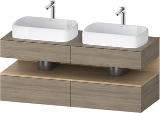 Duravit Waschtisch-Unterschrank Qatego 140x55x60cm, E Na/E te, Pl, Beck. beids.