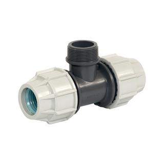 Plasson T-Stück Serie 18 50xR 2x50mm, Was. 16 b, 90Gr Abg. AG PP