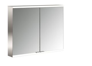 EMCO Aufputz-Lichtspiegelschrank prime 2 800x700mm, 2-türig, aluminium/weiss