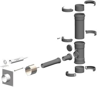 MHG Anschluss-Set DN 125, für Mehrfachbelegung, DN 60/100