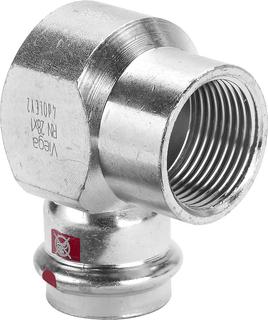 Viega Winkel Prestabo 1114.2 22mmxRp 1/2, 90G, St unleg., SC-Contur