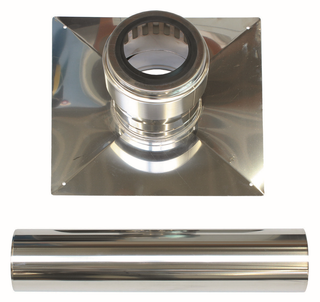 Vaillant Schachtabdeckung d= 110mm, mit Endrohr, Edelstahl