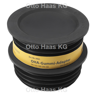 HAAS Gummiadapter OHA 123-130mm/110-122mm, DIN EN 681, schwarz