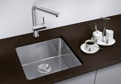 Blanco Becken ANDANO 400-U 44x44cm, ES sgl, o. Ablauffernbedienung