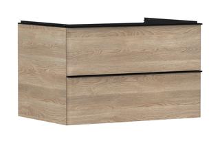 hansgrohe Waschtischunterschrank Xelu Q 780x495x550mm, 2 SchKa., Ei Nat, sw matt