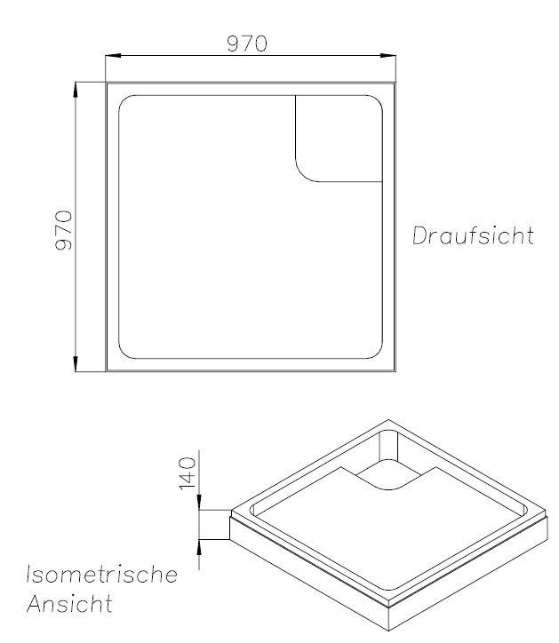 Artikelbild 2 des Artikels „FORMAT Tec Duschwannenträger 100x100x2,5cm, z FORMAT Bas. Stahl-DW 100 x 100 x 2,5 cm“