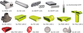 BOSCH Wohnungslüftungspaket BOPA VE111 Luftverteilpaket Flachkanal, bis 100 m2