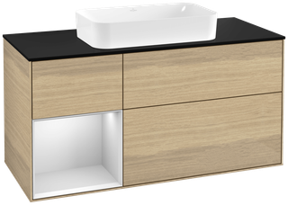 V&B WT-Unterschrank Wandbel. Finion 120cm, Pl b m, Reg li wh. m Lac, Oa ven