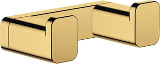 hansgrohe Doppelhaken AddStoris Wandmontage, Metall, polished gold optic