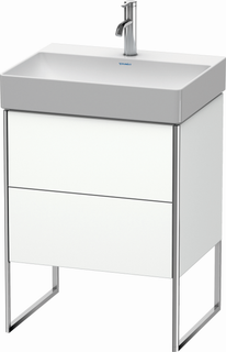 Duravit Waschtisch-Unterschrank XSquare 58,4x46cm, weiß matt, 2 Auszüge, stehend