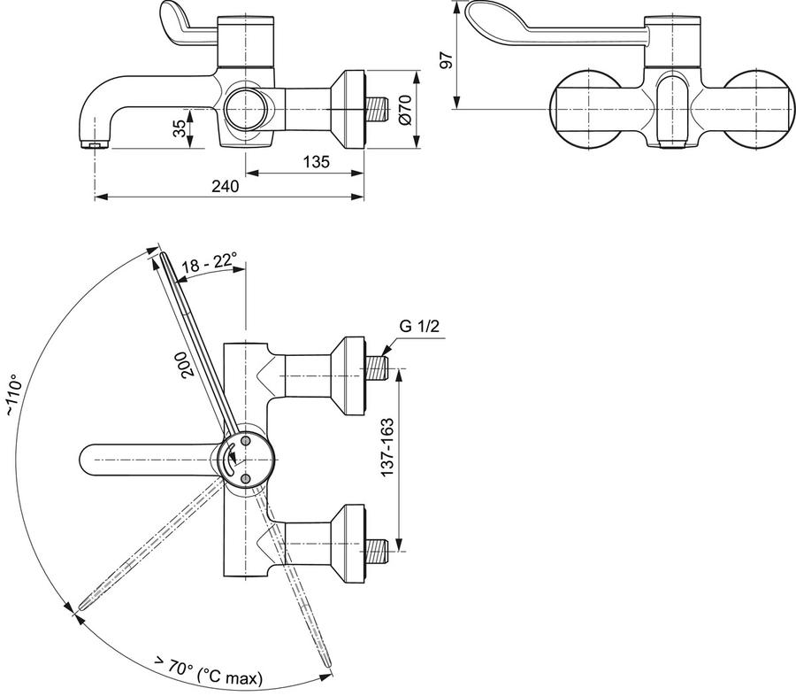 Artikelbild 6 des Artikels „IS Wand-WT-Therm. CeraPlus Safe SQ abspb., AP, A 240mm, ther Desinfekt., ch absperrbar“