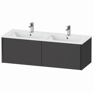 DU WTU XViu wandhängend,400x1280x480mm 2Ausz.,schwarz matt/graph matt ES Ah. bs