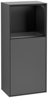 V&B Seitenschrank Wandbeleuchtung Finion 41,8x93,6cm, r, Reg ob bla m, Anthrac. m