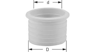 STEDO HT-Nippel 1 1/2", DN 40/50, d 46mm, Ro d 40mm, we.
