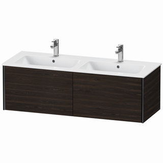 DU WTU XViu wandh.,400x1280x480mm 2Ausz,schwarz matt/Nussb. geb. ES Ah. li