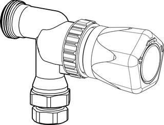 Heimeier Thermostatventil RVO M 22x1,5, DN 10, E, m betät, o Voreinst.