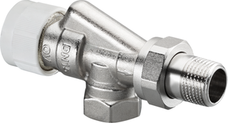 Oventrop Thermostatventil Baureihe AV 9 DN 20, Rp 3/4xR 3/4, Ax., MS vernickelt