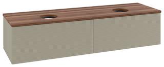 V&B WTU m F-Struktur -Beleuchtung Antao 160x50cm, WBP-farbe w. wal, st. Gr m Lac