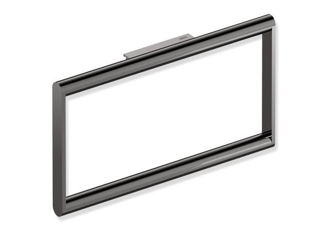 Artikelbild 1 des Artikels „HEWI Handtuchring System 900 230x130mm, recht., Schwarzchrom glänzend PVD, schwarzchrom glänzend“