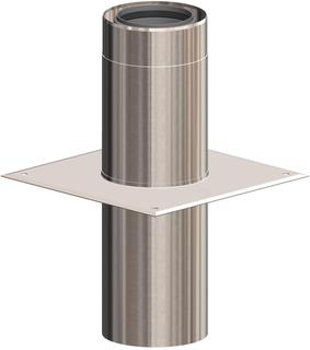AT Aufsatzplatte DN110/160, 330x330mm, Edelstahl gebürstet