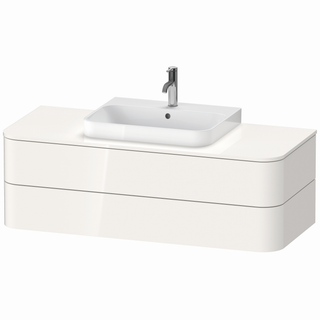 DU WTU HappyD2+ wandh.,408x1300x550mm 2Schubkästen, weiß hgl f.ASB ES Ah. WBL