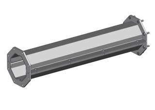ETA Verlaengerungskanal Asche L=750 mm fuer Ascheaustragung in Tonne