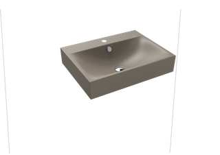 Kaldewei Wand-Waschtisch SILENIO 3044 60x40cm, 1 Hahnl., ch, P-E, warm grey60