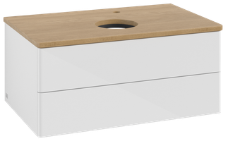 V&B WTU o. F-Struktur -Beleuchtung Antao 80x36x50cm, HL, WBP hon. Oa, glo wh. Lac