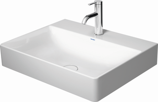 Duravit Möbel-Waschtisch DuraSquare 60x47cm, o. ÜL, m HLB, 3 HL, weiß