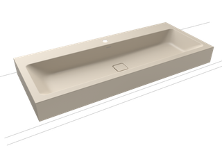 Kaldewei Wand-Waschtisch CONO 3091 120x50, 1 Hahnl., ch, P-E, warm beige20