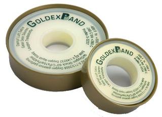Fermit Gewindedichtband GOLDEXBAND 12,2mmx33 mx0, 1mm, PTFE, Di. 142 g/m2
