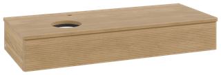 V&B Waschtisch-Unterschrank mit Frontstruktur Antao 120 x 19 x 50 cm, Hahnloch