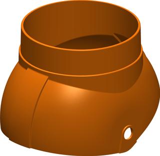 MHG Braas-Adapter DN 60/100, ziegelrot, mit Messöffnung
