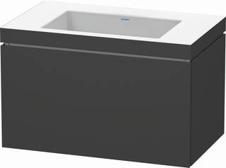 DU WTU L-Cube mit Vero Air 500x800x480mm o.HL, 1 Auszug, Graphit Matt ES Nussb